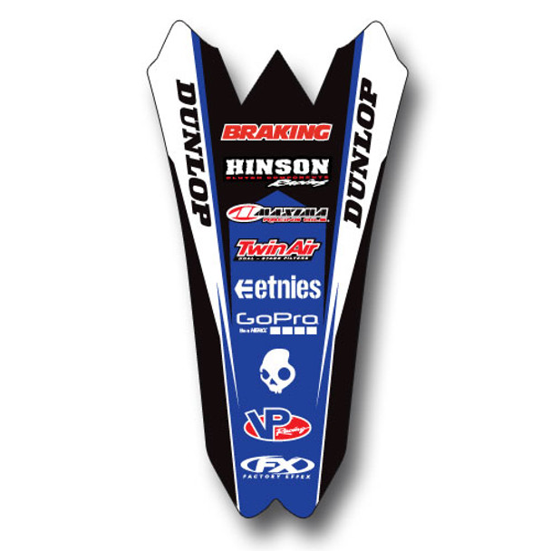 Factory Effex Rear Fender Sticker 17-32222 for Yamaha YZ250F 450F 06-09
