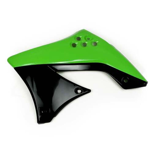 Factory Effex Green/Black Radiator Shrouds 11-71128 for KX450F 2009-2011