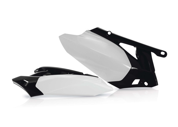 Factory Effex White/Black Side Number Plates 11-75228 for YZ450F 2010-2013