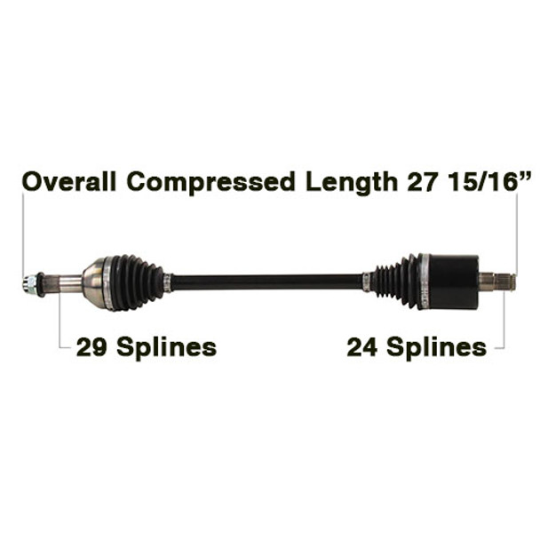 Tytaneum Rear Left Right HD CV Axle for Can-Am Defender HD10 6x6 DPS XT 20-22