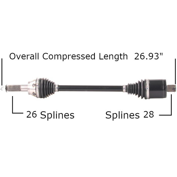 Tytaneum Rear Left Right HD CV Axle POL-6093HD