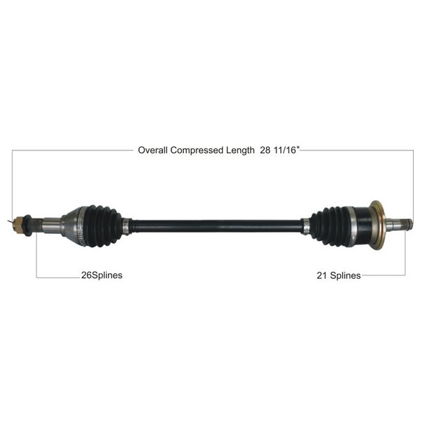 Tytaneum Front Left HD CV Axle for Can-Am Maverick 1000R/Max 1000R XMR 2016-2018