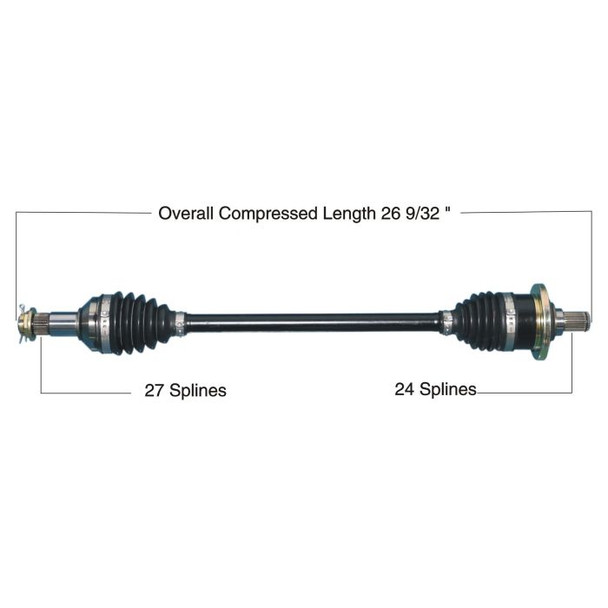 Tytaneum Front Left Rear Left/Right HD CV Axle for Prowler XTX 700 4x4 2008-2010