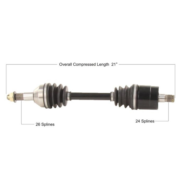 Tytaneum Rear Left CV Axle for Can-Am Outlander Max 1000/650 6x6 XT/DPS 19-21