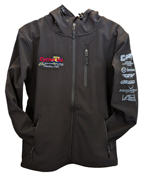 Cycles R Us Logo Embroidered Jacket Black X Large Cycles R Us Logo Embroidered Jacket Black X Large