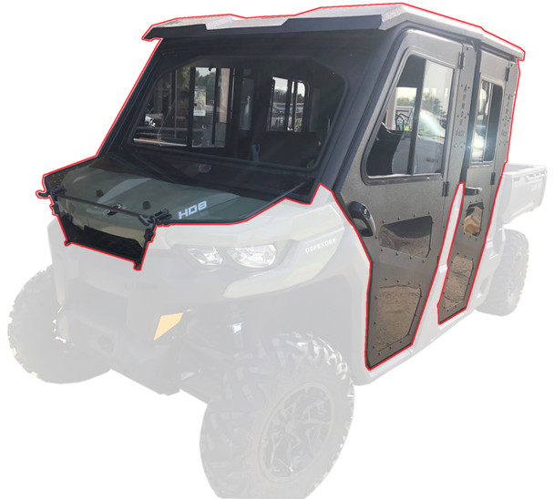 Steel Complete Cab Enclosure System with Doors for Can-Am 2016-23 Defender Max