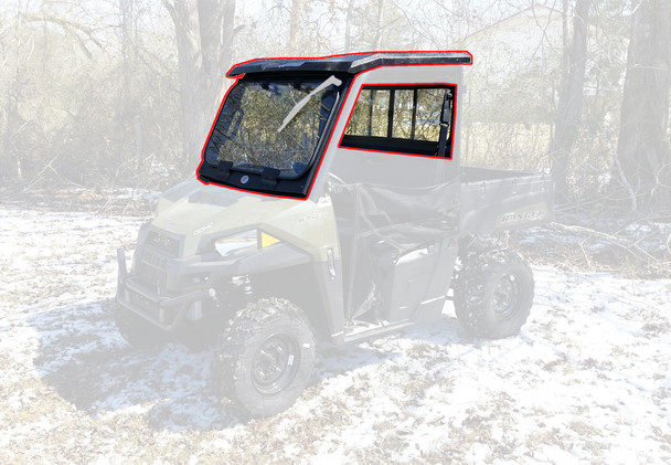 All Steel Complete Cab Enclosure NODoor for Polaris 15-21 Ranger 500 570 Midsize