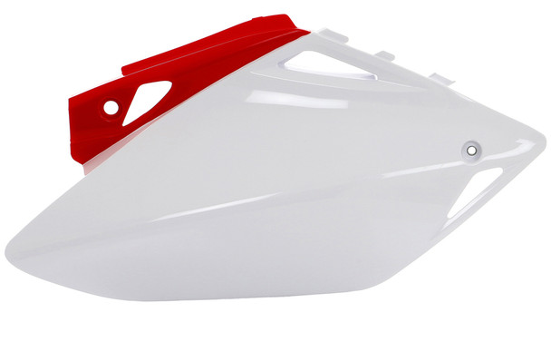 Factory Effex White/Red Side Number Plates 11-75324 for Honda CRF450R 2005-2006