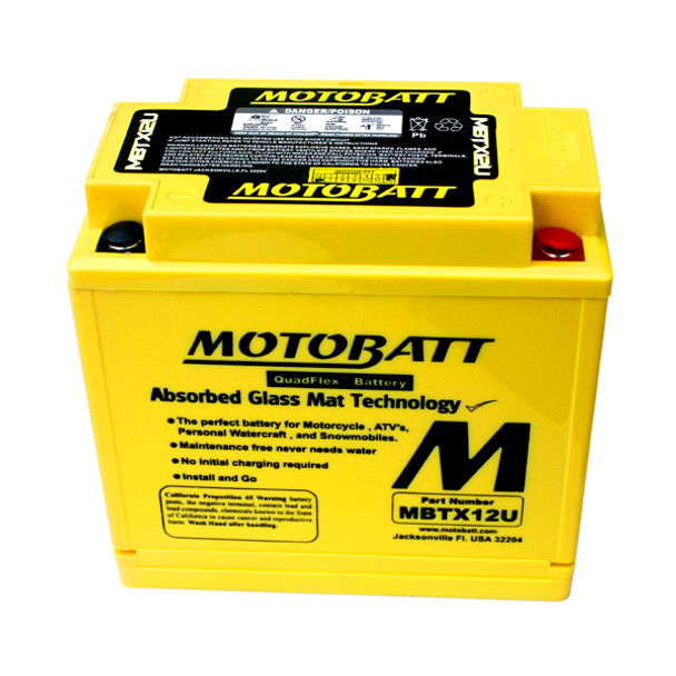 MotoBatt AGM Battery 91-94 for Kawasaki ZR750-C Zephyr 96-03 ZX750-P Ninja ZX-7R