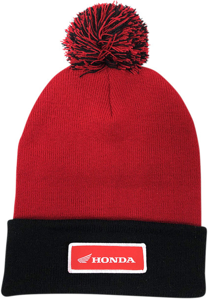 FX Honda Beanie w/Pom Red/Black 23-86302