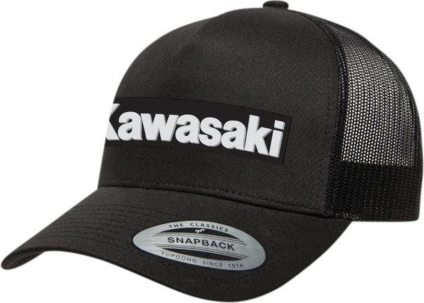 FX Kawasaki Core Snapback Mesh Curved-Bill Hat Black 25-86102