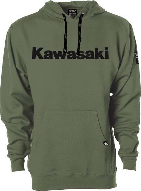 Factory Effex Kawasaki Squad Pullover Hoodie Army Green