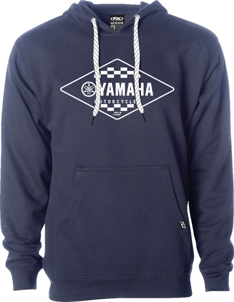 Factory Effex Yamaha Diamond Pullover Hoodie Navy Blue