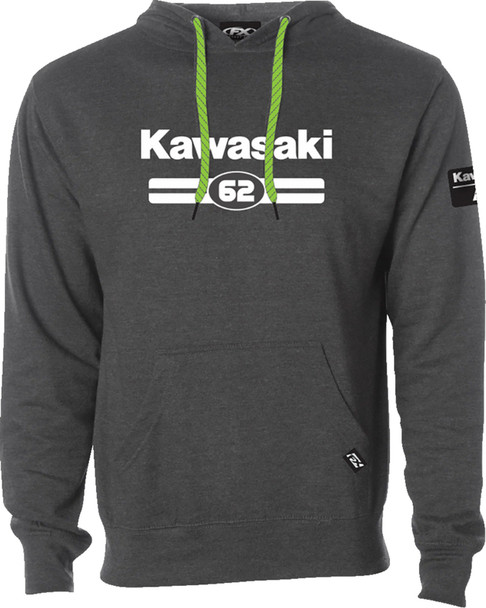 Factory Effex Kawasaki Sixty Two Pullover Hoodie Charcoal