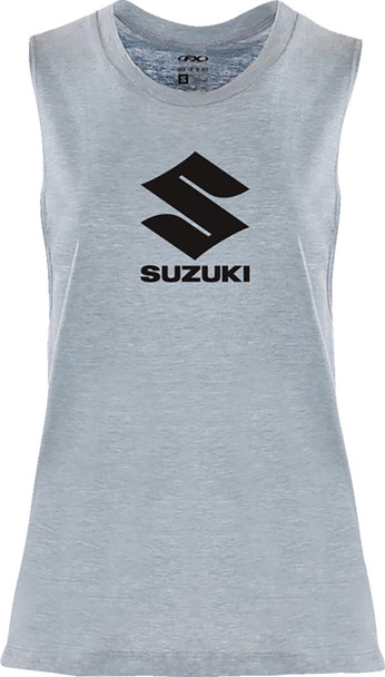 Factory Effex Suzuki Idol Women's Muscle Tank Top Light Blue