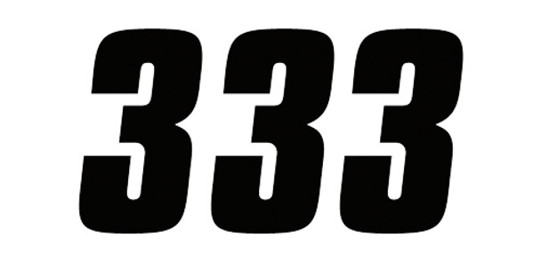 Factory Effex 3pk 4in Factory Number 3 Stickers Black 08-90003
