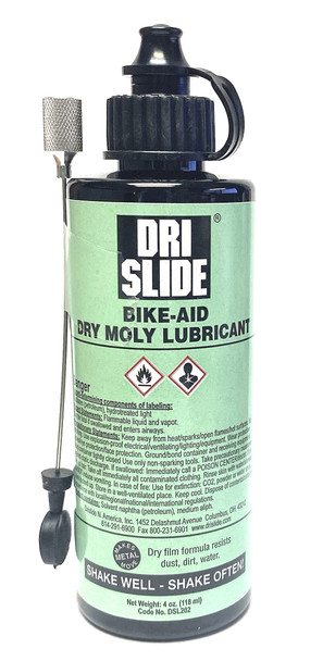 Dri Slide Bike Aid Dry Moly Chain Cable Lubricant with Needle Applicator 4oz