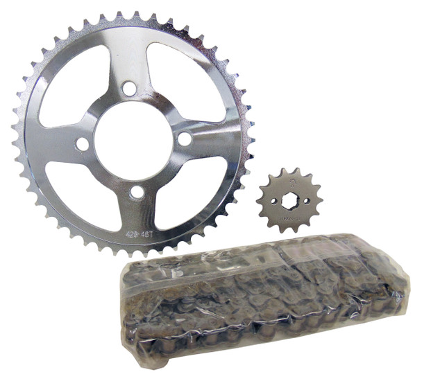 428 Sprockets Chain Upgrade kit only for CRU WonderWheel For Honda CRF XR 80 14"