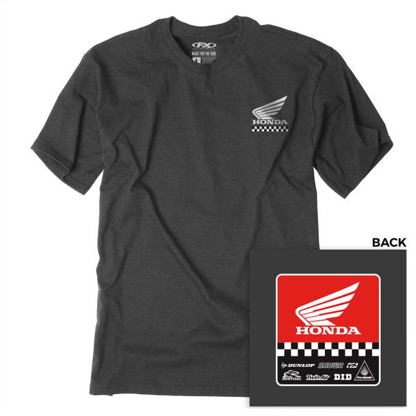 Factory Effex Honda Starting Line Short Sleeve Shirt Charcoal