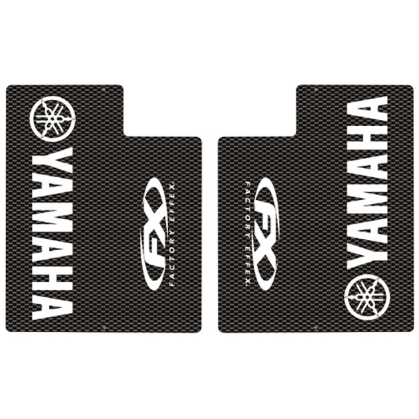 Factory Effex Yamaha Carbon Upper Fork Shield Stickers White 06-38228