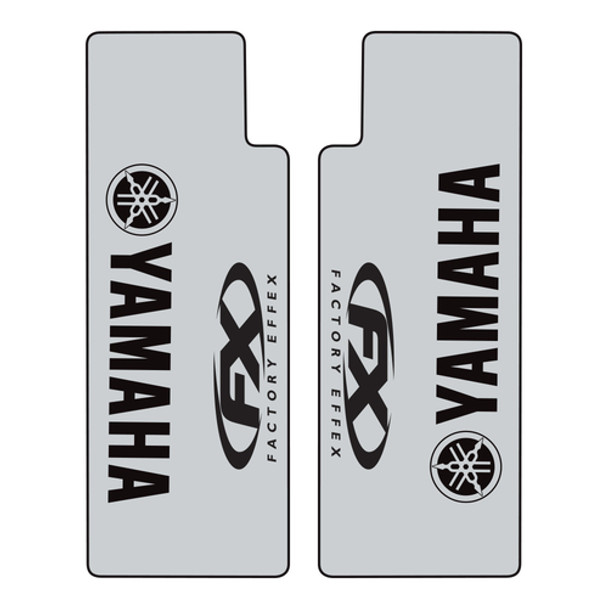 Factory Effex Yamaha Clear Upper Fork Shield Stickers Black 06-38206