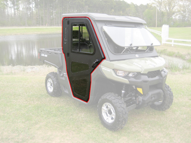Fits Can Am 2016-24 Defender HD 5 7 8 9 10 Steel Doors Only for Cab Enclosure