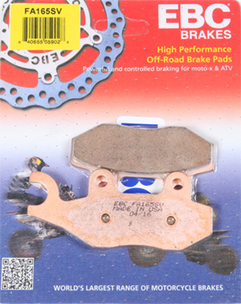 EBC Brake Pads Front Left FA165SV fits Yamaha 2004-2013 YFZ 450 YFZ450