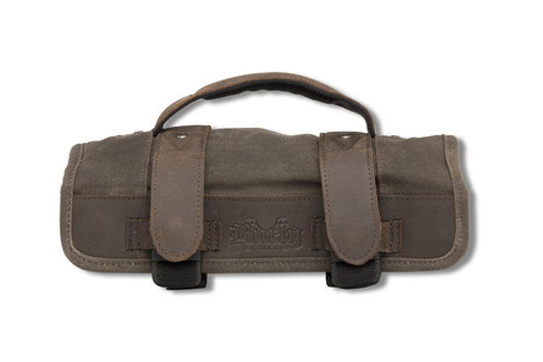 Tool Roll Leather Waxed Canvas Dark Oak Burly Brand B15-1030D