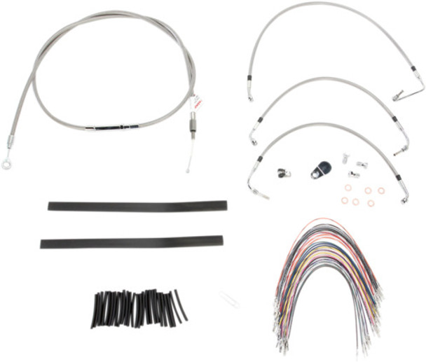 13" Ape Hanger Cable Kit Non-ABS Stainless Steel Burly Brand B30-1103