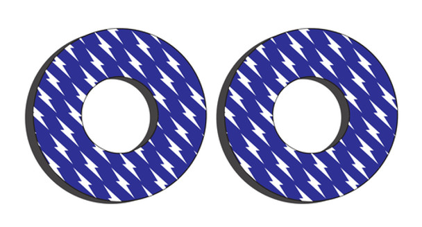 Factory Effex Grip Donuts Yamaha Lightning White Blue 22-67200