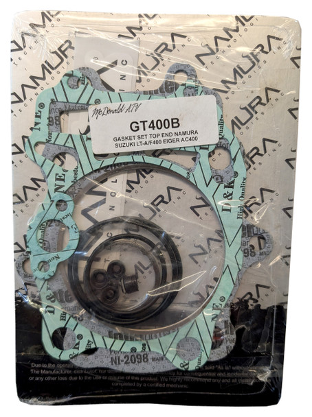 Namura Top End Gasket Set NA-30010T fits Suzuki 2002-07 Eiger 400 LTA400 LTF400