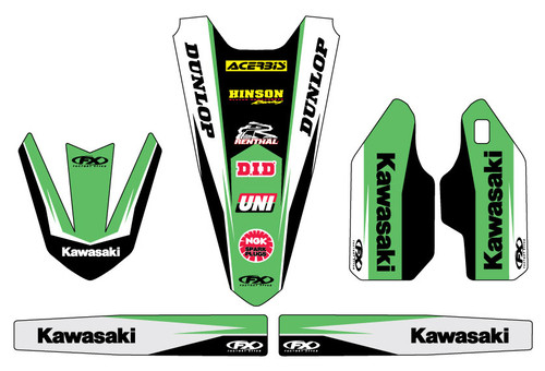 Factory Effex Sticker Trim Kit 19-50114 for Kawasaki KX125 250 99-02