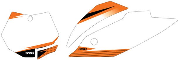 Factory Effex Graphic Number Plate Backgrounds White for KTM EXC 08-13