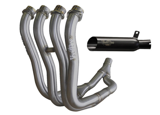 Voodoo Black Shorty 4-into-1 Full Exhaust System VEFSGSXR1K5B for GSXR1000 05-06