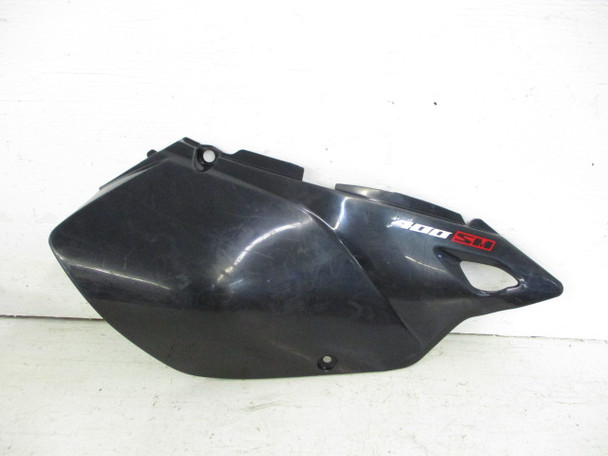 05 24 Suzuki DRZ 400 SM Right Side Number Plate Panel Cover Black 2005-2024
