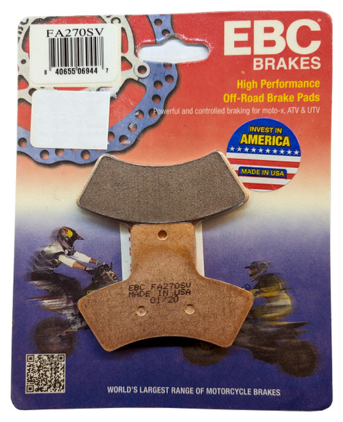 Sintered Severe Duty EBC Rear Brake Pad for Polaris Trail Blazer 250 400 FA270SV