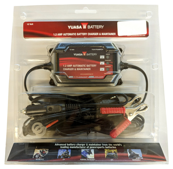 Yuasa Battery Charger Maintainer 1.2 Amp 12V 12 Volt YUA1P2AMPCH
