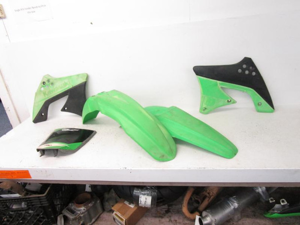2009-2012 Kawasaki KX 250F OEM Front Rear Fenders Number Plates Side Covers