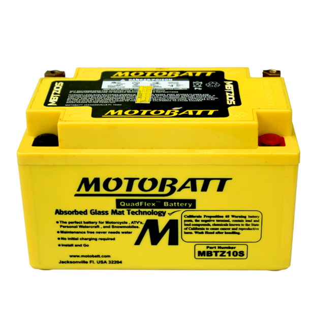 MotoBatt AGM Battery Replaces OEM Part Numbers YTX7ABS YTZ10S