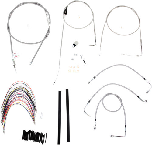 16" Ape Hanger Cable Kit Cruise Control Stainless Steel Burly Brand B30-1083