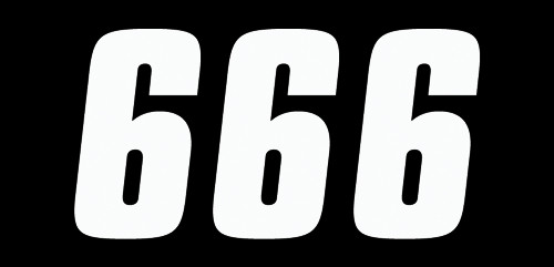 Factory Effex 3pk 7in Factory Number 6 Stickers White 08-90096