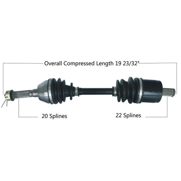 Tytaneum Front Left Right CV Axle 813-0167 for Polaris ATP Magnum 330 4x4 2005