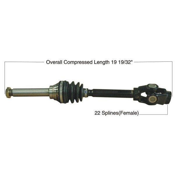 Tytaneum Front Left Right CV Axle 813-0145 for Polaris Trail Boss 250 4X4 1987