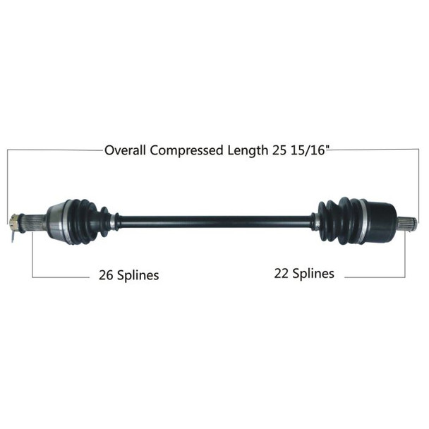 Tytaneum Front Left Right CV Axle for Ranger 900 Diesel Crew 900 Diesel 11-14