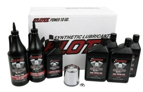 Klotz Complete Oil Service Kit 4 qt 20W50 for Twin Cam Milwaukee 8 1999-2022