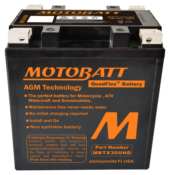 MotoBatt AGM Battery 2010 11 2012 fits Harley Davidson FLH FLT Touring 1690 CC