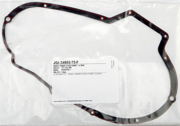 Beaded Foamet Primary Cover Gasket 1 Pack James Gaskets 34955-75-F