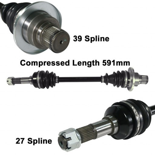 06-07 for Yamaha YXR660F Rhino HeavyDuty Rear Left CV Axle StockLength OPEN BOX