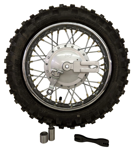 Complete Rear Rim Wheel Brake Sprocket Assembly with Tire for Honda CRF 70 XR 70