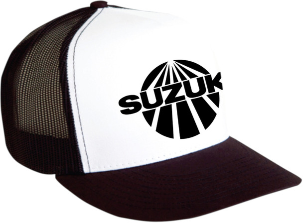 FX Suzuki Vintage Snapback Mesh Hat Black White 18-86402